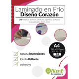 Laminado En Frío Modelo Corazón A4 Pack 20 Hojas