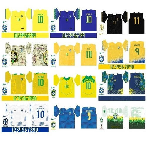 Artes Camisetas Brasil Coreldraw Copa Do Mundo 2022 Vetor