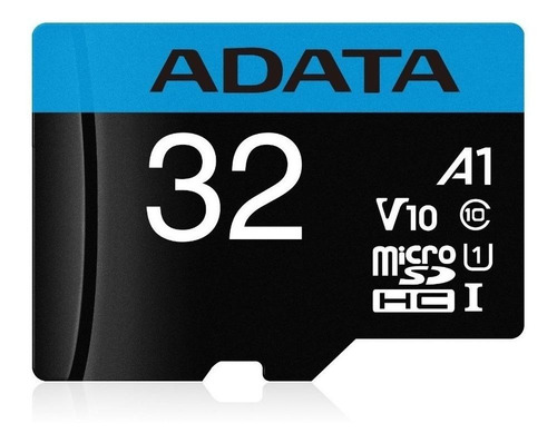 Cartão De Memória Adata Ausdh32guicl10a1-ra1  Premier Com Adaptador Sd 32gb