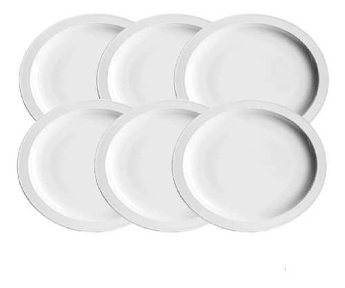 Set X6 Plato Postre Tavola 19cm Porcelana Verbano