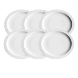 Set X6 Plato Postre Tavola 19cm Porcelana Verbano