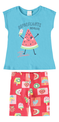 Conjunto Infantil Menina Camiseta/shorts - Malwee Kids