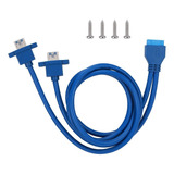 Usb3.0 19pin To 2af Cable De Montaje En Panel De Placa Base