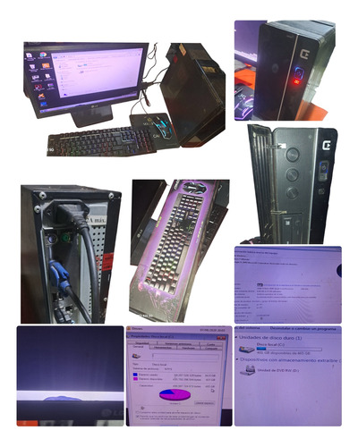 Computadora Completa Con Monitor Y Teclado Gamer Y Mouse 