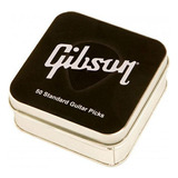 Kit Palhetas Gibson Standard Finas 50 Unidades Com Estojo