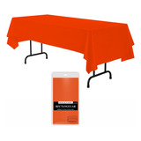 Mantel Rectangular Desechable Granmark - 4 Piezas Color Naranja Solido