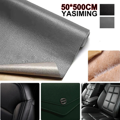 50x500cm Yasiming, Parche De Reparación De Cuero Autoadhesivo, Impermeable Rollo Reparador Autoadhesivo Para Cuero Y Vinilo Parche Autoadhesivo Para Reparación De Vinilo O Cuero Para Sofá Asient Gris
