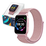 Smartwatch Mondaine Touchscreen Nylon Rosa Multifunções