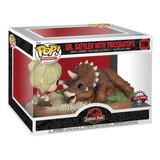 Funko Pop Jurassic Park- Dr. Sattler & Tricerato Original