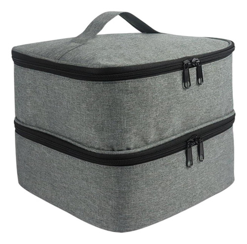 Bolsa De Almacenamiento De Esmalte De Uñas Portátil Gris