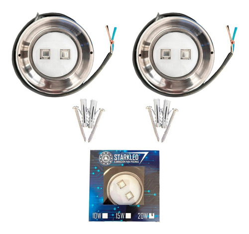 Pack De 2 Luces Led Rgb De 20w Para Piscinas