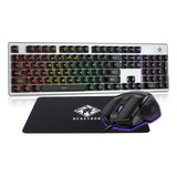 Teclado Gamer De 104 Teclas Con Mouse Y Alfombrilla Beast...