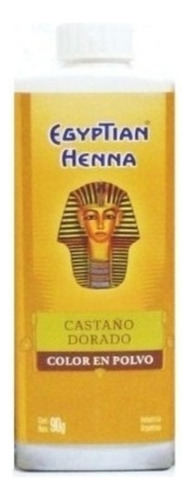 Tintura Natural En Polvo Egyptian Henna X 90 G Castaño Dorado