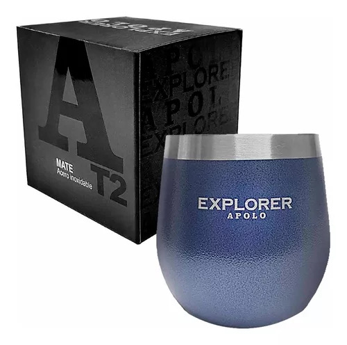 Mate Térmico Clásico Explorer Apolo 193 Ml Acero Inoxidable Azul