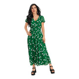 Vestido Casual Mujer Verde 912-08