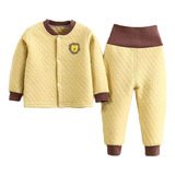 Pijama Algodón Manga Larga Cintura Alta Para Bebé Lion Cute