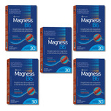 Combo 5x - Suplemento Alimentar Magnésio E Vitamina B6 900g