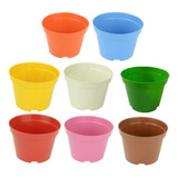 200 Vasos Pote 11 Plastico Colorido Para Mudas Plantas 430ml