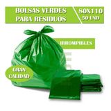 50 Bolsas Consorcio Residuo Verdes 80x110 Alto Micronaje