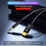 Cable Adaptador Usb Tipo-c A Auxiliar 3.5mm 32 Bit 384khz 