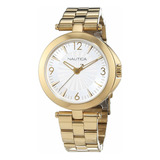 Reloj Nautica Nad14001l Para Mujer De Acero Inoxidable Blanc