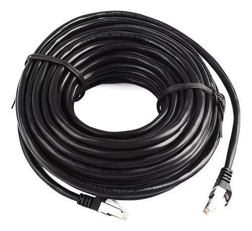 Cable De Red Cat6 Rj45 De 30 Metros Para Exterior Armado