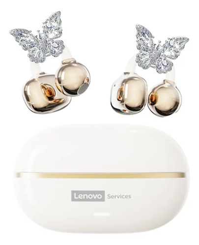 Auriculares Bluetooth Lenovo Rs102 Y Pendientes De Mariposa