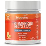 Tri Magnésio Inositol 2g Relax Triptofano B6 180g Biogens Sabor Maracujá