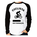 Camiseta Raglan Ciclista Em Formação Longa