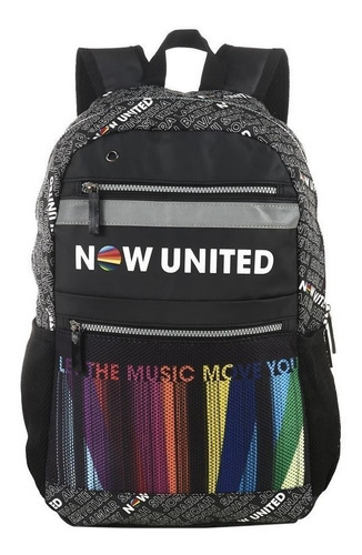 Mochila Juvenil Now United Banda Color Tam G Costas Clio