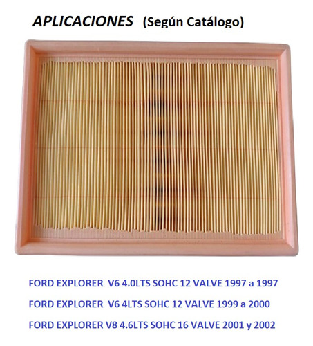 Filtro Aire 42484 / 9332 Para Ford Explorer 4.6lts Y 4.0lts  Foto 5