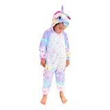 Pijama Mameluco Disfraz Infantil Unicornio Brillos Rose Girl