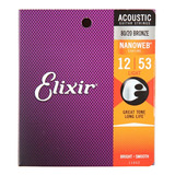 Cuerdas Guitarra Acustica 12-53 Elixir 11052