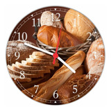 Relógio De Parede Grande 40 Cm Padarias Doces Pães
