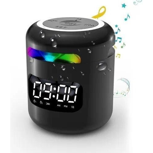 2023 Reloj Despertador Con Bocina Subwoofer, Bluetooth, Fm,