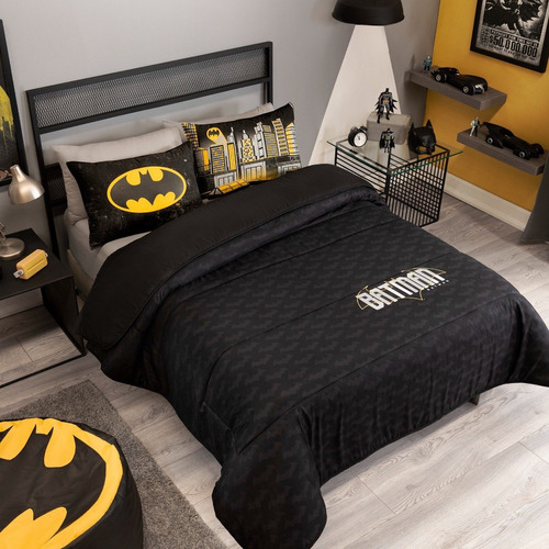 Juego De Edredon Matrimonial Batman Vianney Con Fundas