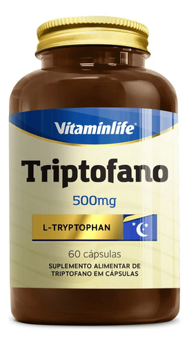 Triptofano - Qualidade Do Sono - 500mg 60 Caps - Vitaminlife