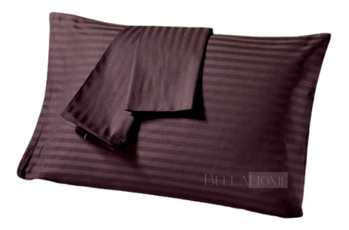 Fundas Almohada Con Cremallera Chocolate 50x70 Cm X 2 Und. 