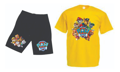 Conjuntos Camiseta+pantaloneta Patrulla Canina Paw Patrol