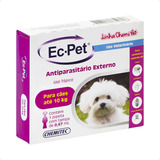 Ec Pet 0,67ml Chemitec Antipulgas E Carrapatos Cães Até 10kg