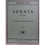 Partitura 2 Violinos E Piano Sonata In G Major Loeillet