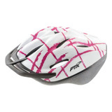 Capacete Ptk Ciclismo Adulto C Regulagem Bike Ciclista Br/rs Cor Branco/rosa Tamanho Único