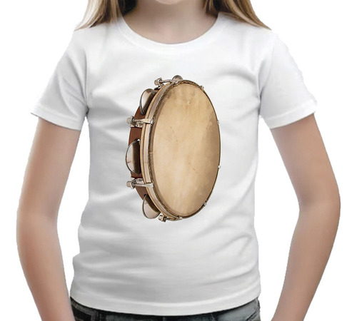 Camiseta Infantil Música Pandeiro Instrumento Percussão 28