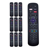 Kit 10 Controle Remoto Compatível Tv Philco Roku Smart Tv