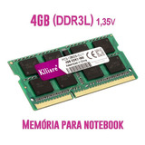 Memória Ram Notebook Ddr3l 4gb 1600mhz (lowvoltage) 1.35v