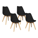 Kit 4 Sillas Eames Tulip Asiento Acolchado Minimalista