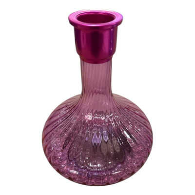 Vaso Rigado Grande 30cm Para Narguile Rosa Pink