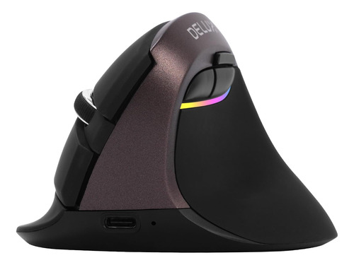 Delux Mouse Ergonómico Inalámbrico, Mouse Vertical Silencios