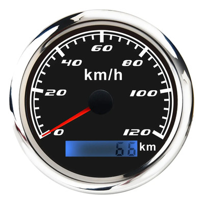 Velocímetro Universal De 12 V/24 V, Odómetro, 85 Mm, 120 Km/