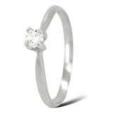 Anillo De Compromiso Oro 14k Diamante Natural .15ct